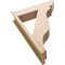 Ekena Millwork 7 1/2-in W x 28-in D x 40-in H Funston Slat Rough Cedar Woodgrain TimberThane Outlooker, Primed Tan OUTUR075X28X40FST24RCPR - alternate 6